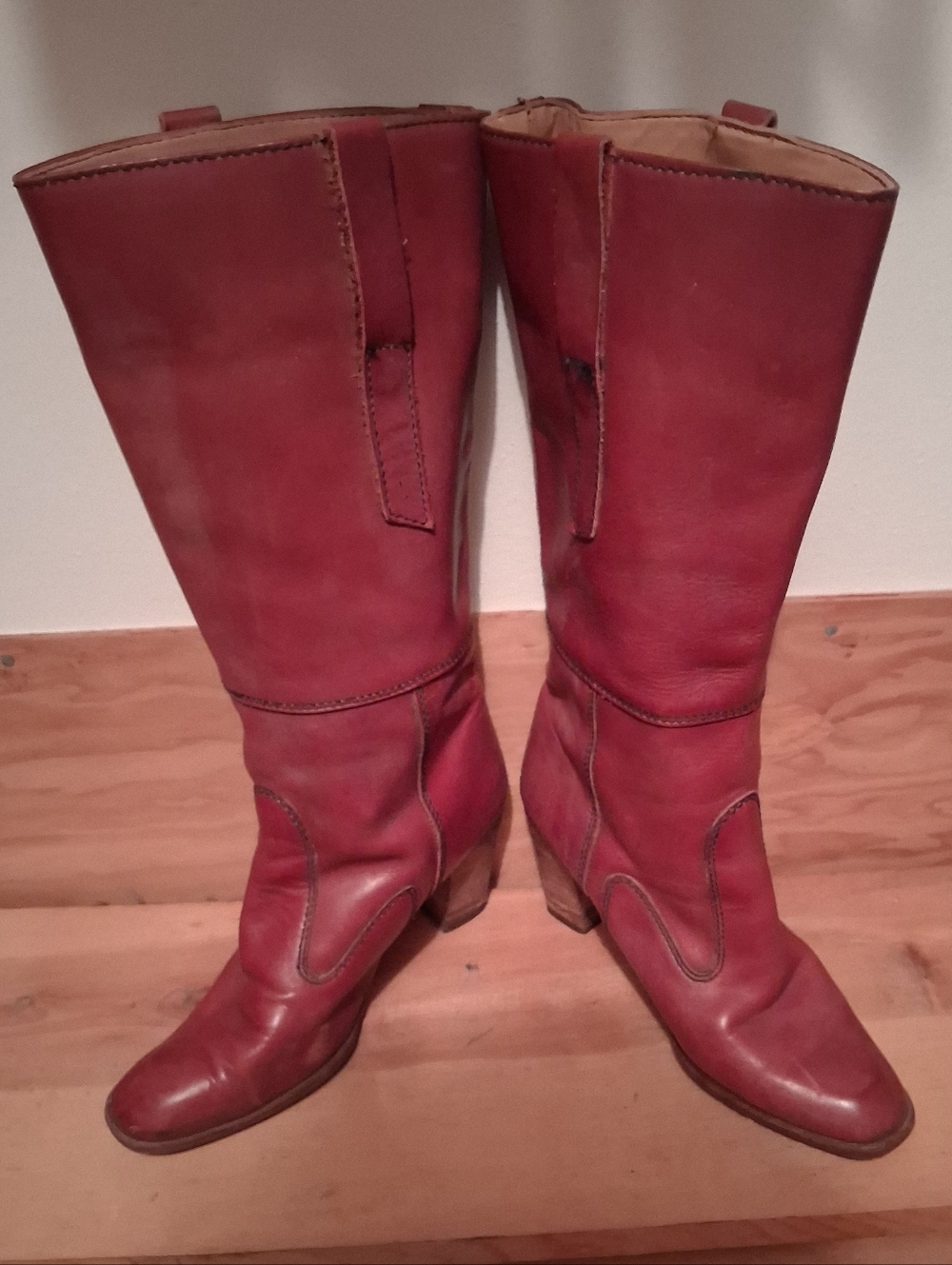 Vintage Brazilian Women's Tall Leather Boots